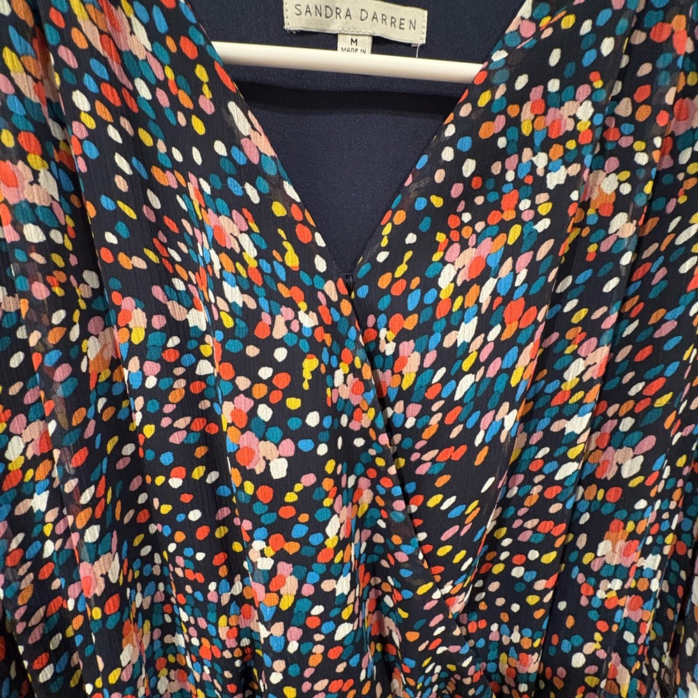 Sandra Darren confetti Midi Dress Size M - Picture 7 of 12